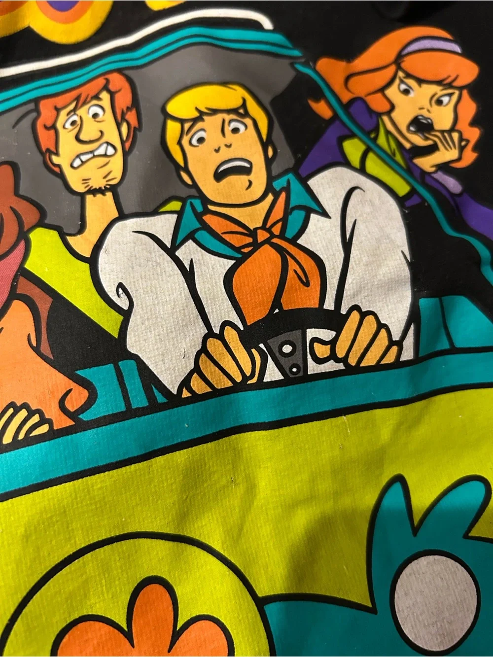 Vintage Scooby-Doo T-Shirt Mystery Machine Gang Delta Pro Weight Small Black S